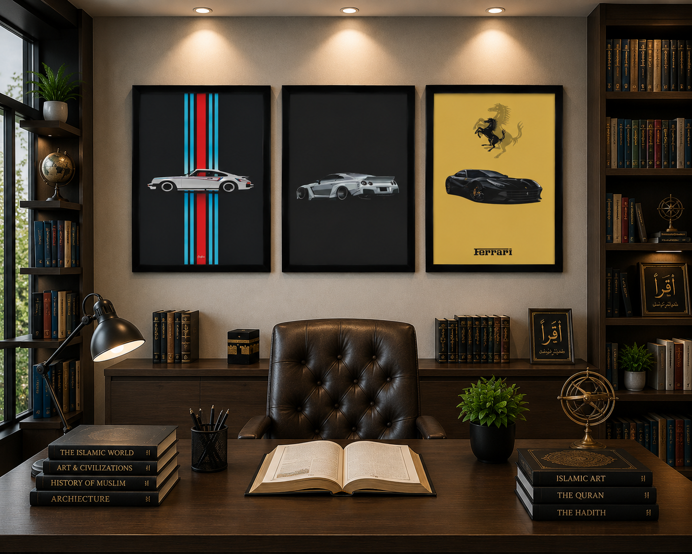 **Luxury Sports Car Wall Art – Set of 3 Frames**