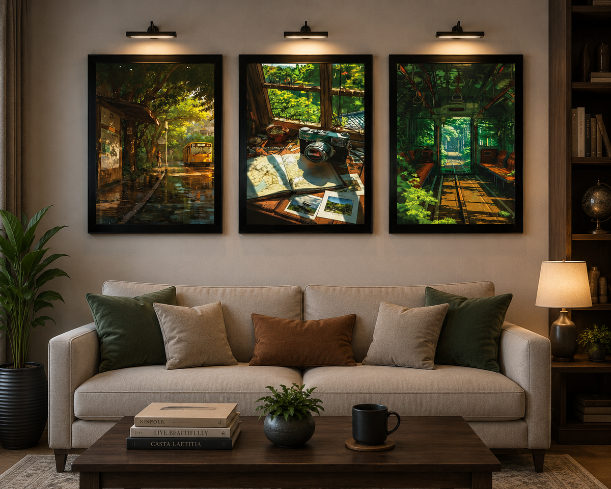 **Nature Travel Adventure Wall Art – Set of 3 Frames**