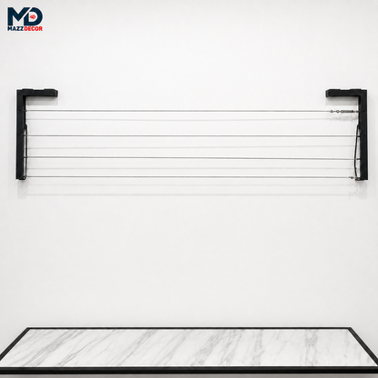 Foldable Clothesline Stand | Heavy Duty Wall Mount | Free 42/62/82 ft Steel wire included